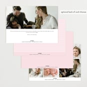 "Simply Serene" - Birth Announcements in Blush by Lauren Chism - Back of Card Options