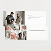 "Simply Serene" - Birth Announcements in Blush by Lauren Chism - Interior Options