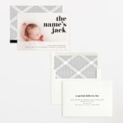 "the name" - Birth Announcements in Noir by Phrosné Barwood - Assembled