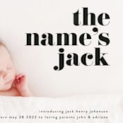 "the name" - Birth Announcements in Noir by Phrosné Barwood - Detail