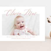"Sweet Script" - Birth Announcements in Sweet Pea by Jennifer Postorino - Front