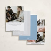 "Rayitas" - Birth Announcements in Sky by Tamara Hilje - Back of Card Options