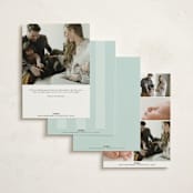 "Simple Happiness" - Birth Announcements in Seagrass by Claudia Orengo - Back of Card Options
