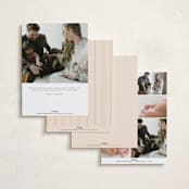 "patterned stripes" - Birth Announcements in Blush by Ellen Schlegelmilch - Back of Card Options