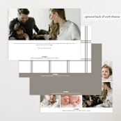 "Menil" - Birth Announcements in Fawn by Megan Davis - Back of Card Options