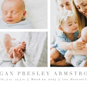 "Menil" - Birth Announcements in Fawn by Megan Davis - Detail