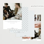 "Checked" - Birth Announcements in Sky by Lea Delaveris - Back of Card Options