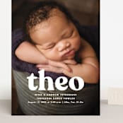 "Modern Vintage" - Birth Announcements in Ghost by Lea Delaveris - Front