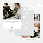 "Modern Vintage" - Birth Announcements in Ghost by Lea Delaveris - Back of Card Options