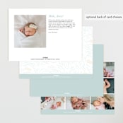 "Stork Delivery" - Birth Announcements in Blush by Hallie Fischer - Back of Card Options