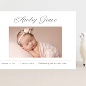 "Elegance" - Birth Announcements in Peony by Pixel and Hank - Front