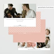 "Elegance" - Birth Announcements in Peony by Pixel and Hank - Back of Card Options