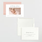 "Elegance" - Birth Announcements in Peony by Pixel and Hank - Assembled