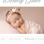 "Elegance" - Birth Announcements in Peony by Pixel and Hank - Detail