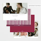 "Gibson" - Birth Announcements in Berry by Pati Cascino - Back of Card Options