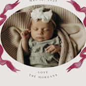 "Gibson" - Birth Announcements in Berry by Pati Cascino - Detail