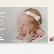 "Close Up" - Birth Announcements in Cotton by Angela Thompson - Front