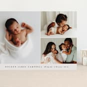 "Sweet Three" - Birth Announcements in Cloud by Brianne Larsen - Front