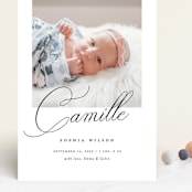 "the script" - Birth Announcements in Ebony by Benita Crandall - Front