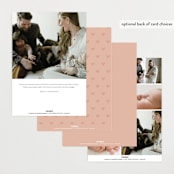 "Our whole heart" - Birth Announcements in Rose by Stacey Meacham - Back of Card Options