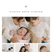 "Our whole heart" - Birth Announcements in Rose by Stacey Meacham - Detail