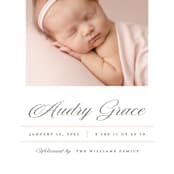 "Elegance" - Birth Announcements in Peony by Pixel and Hank - Detail