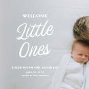 "Vintage" - Birth Announcements in Bunny by Sarah Cohn - Detail