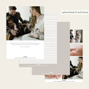 "Close Up" - Birth Announcements in Cotton by Angela Thompson - Back of Card Options