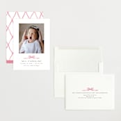 "Sweet Bow" - Birth Announcements in Cotton Candy by Paula Pecevich - Assembled