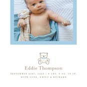 "Teddy" - Birth Announcements in Baby by mo kelley - Detail