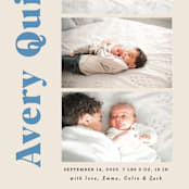 "moderne bébé" - Birth Announcements in Blueberry by Benita Crandall - Detail