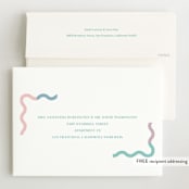 "Wavy Pastel Frame" - Birth Announcements in Cream by Baumbirdy - FREE Recipient Addressing
