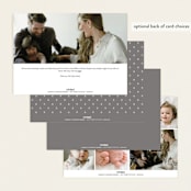 "Written Whimsy" - Birth Announcements in Snow by Lauren Chism - Back of Card Options