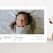 "Hollis" - Birth Announcements in Clover by Megan Davis - Front