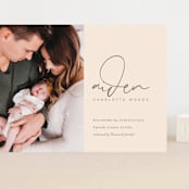 "Signature Babe" - Birth Announcements in Peach by Jessica Williams - Front