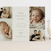 "Photo Stack" - Birth Announcements in Boho Neutral by Ana Sharpe - Front