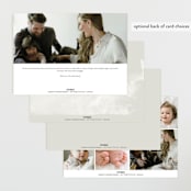 "Photo Stack" - Birth Announcements in Boho Neutral by Ana Sharpe - Back of Card Options