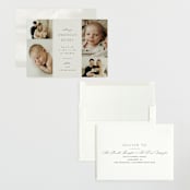 "Photo Stack" - Birth Announcements in Boho Neutral by Ana Sharpe - Assembled