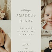 "Photo Stack" - Birth Announcements in Boho Neutral by Ana Sharpe - Detail