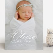 "Serenity" - Birth Announcements in Cloud by Everett Paper Goods - Front