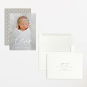 "Serenity" - Birth Announcements in Cloud by Everett Paper Goods - Assembled