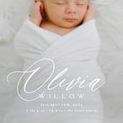 "Serenity" - Birth Announcements in Cloud by Everett Paper Goods - Detail