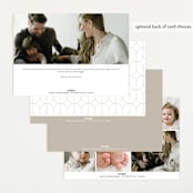 "Ollie" - Birth Announcements in Cotton by Kristie Kern - Back of Card Options