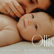 "Ollie" - Birth Announcements in Cotton by Kristie Kern - Detail