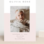"Cherished" - Birth Announcements in Peony by Kasia Labocki - Front