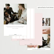 "Cherished" - Birth Announcements in Peony by Kasia Labocki - Back of Card Options
