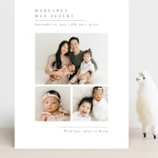 "Minimal Triad" - Birth Announcements in Onyx by Meggy Masters - Front