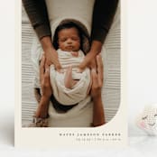 "Simple Photo" - Birth Announcements in Almond by Brianne Larsen - Front