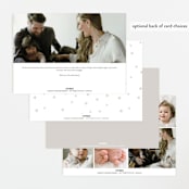 "Simplest Script" - Birth Announcements in Clay by Erica Krystek - Back of Card Options
