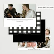 "Announcing Baby" - Birth Announcements in Onyx by Erin Deegan - Back of Card Options